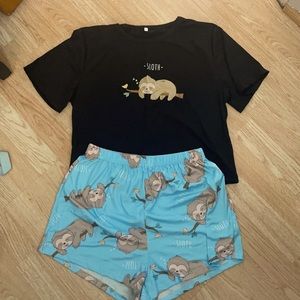 Sloth pajama set